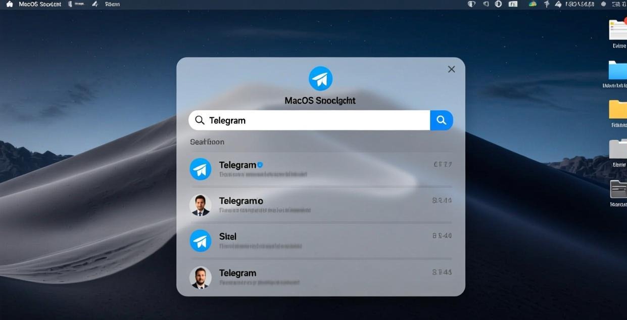 Telegram macOS 版 Spotlight 搜索和系统集成
