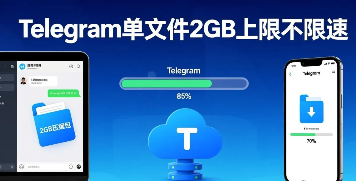Telegram 大文件发送与云存储：2GB 单文件 + 无限空间到底怎么用（2026）