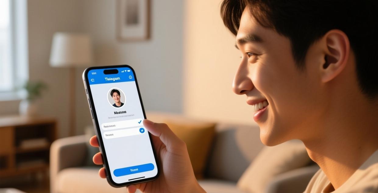Telegram 注册后设置个人资料头像和昵称