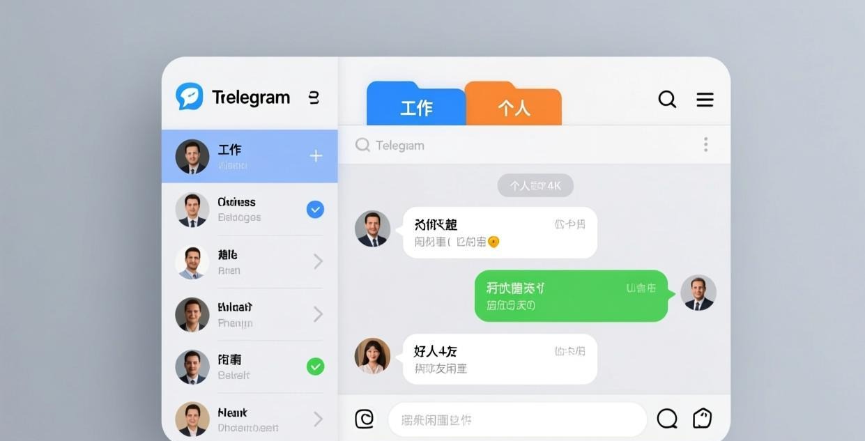Telegram 聊天文件夹分类管理工作和个人对话